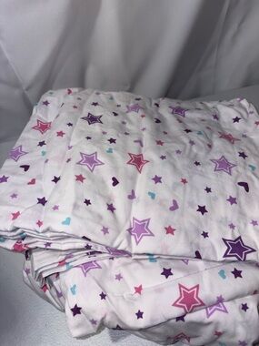 Purple Star & Heart Print Cotton Comforter - Unbranded